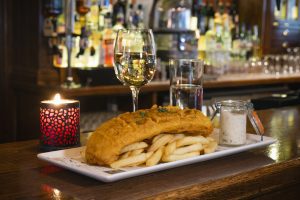 Traditional Irish Cousin Fish and Chips At Scotts Hotel Killarney